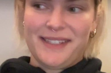 Kristin in a webcam interview